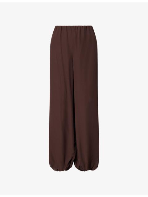 Zia Balloon-Leg Georgette Trousers