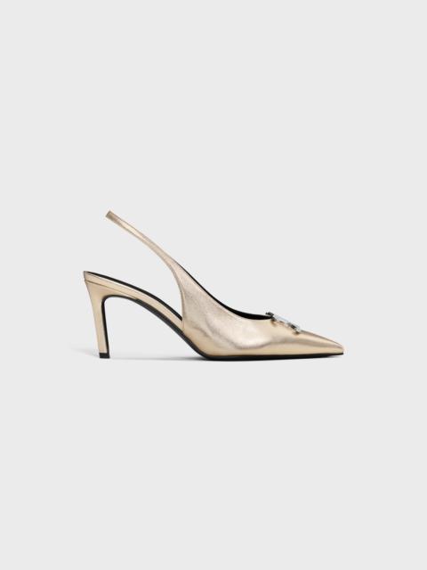 CELINE ALMA TRIOMPHE SLINGBACK IN LAMINATED CALFSKIN