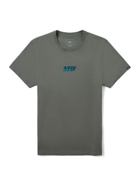 Vans Men's Logo Print Short Sleeve Men's Olive-green VN0A4P5HDB0