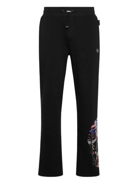 embellished-skull track pants