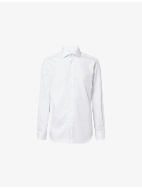 Regular-Fit Long-Sleeve Cotton Twill Shirt