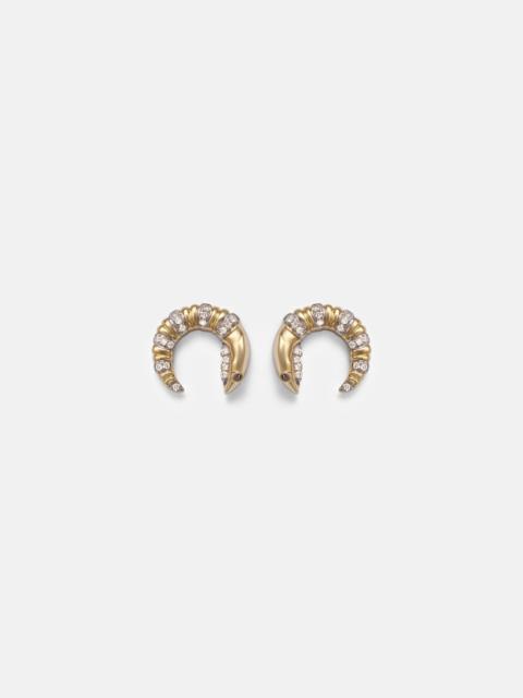 Écrevisse 9kt gold earrings with diamonds