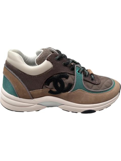 Chanel Low Top Trainer Beige Green