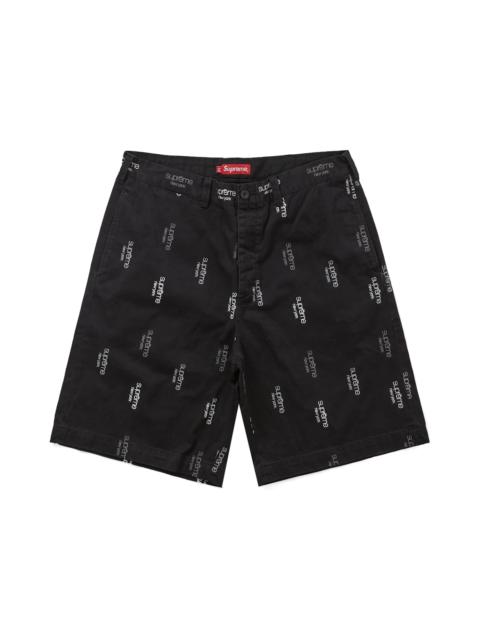 Supreme Classic Logo Chino Short Black