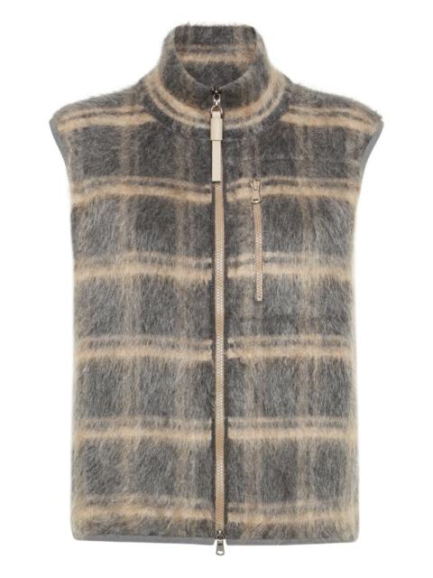 check-pattern gilet