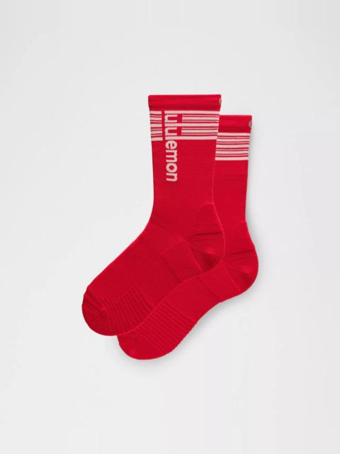 Unisex Power Stride Crew Socks *Stripe