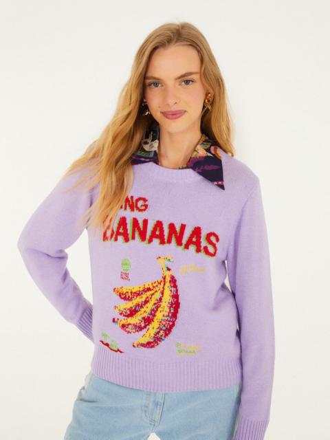 Lilac Going Bananas Knit Sweater