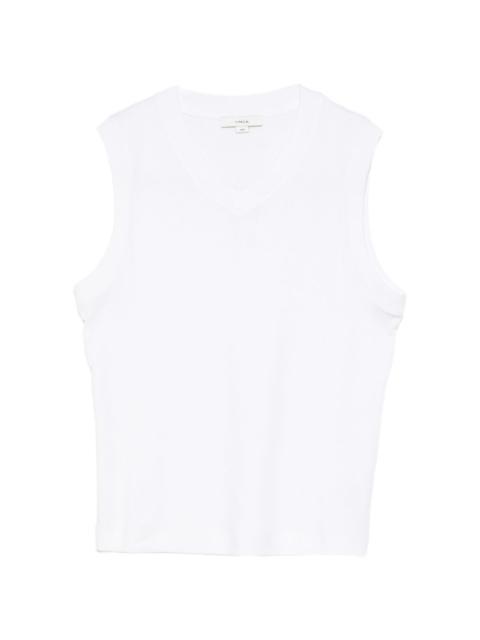 V-neck sleeveless tank top
