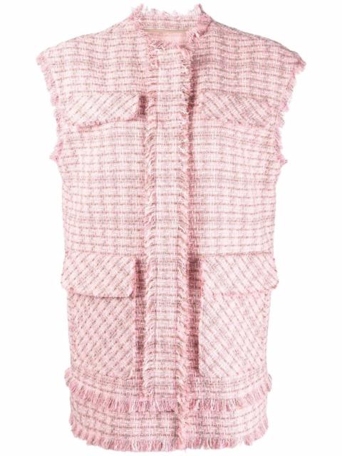 tweed fringe gilet