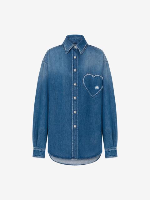BLUE COTTON DENIM SHIRT