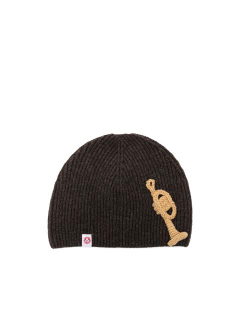 trumpet-motif beanie