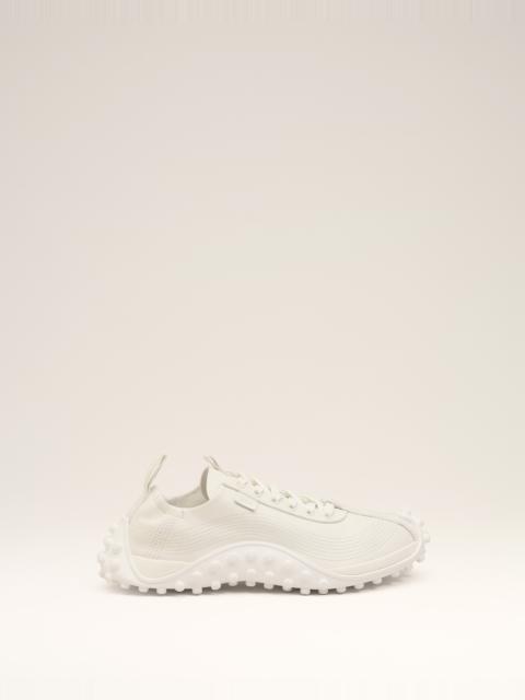 WHITE SMOOTH LEATHER LOW TOP MIRAGE SNEAKERS