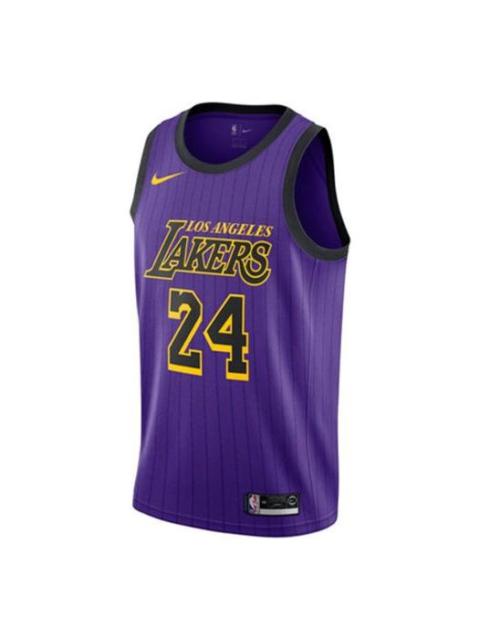 Nike NBA Jersey lakers City limited 24 Kobe 18-19 Season SW Fan Edition Purple AV4270-505