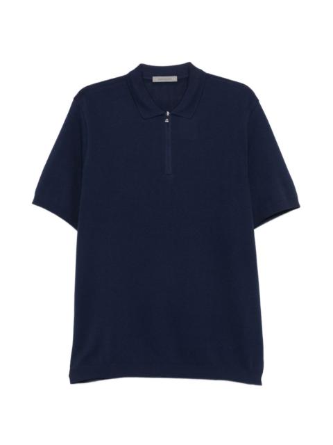 zip-up polo shirt