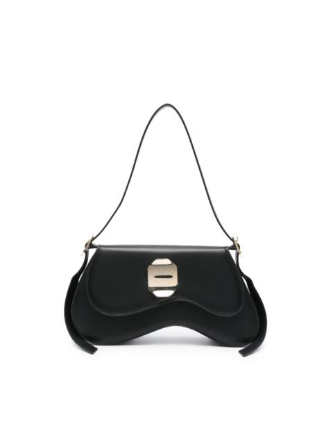 Divine asymmetric leather bag
