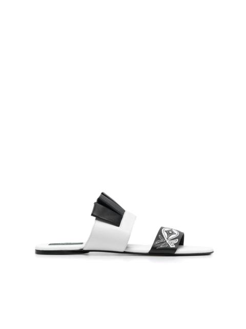 embroidered-detail slides