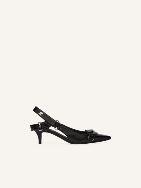 RACER VINYL SLINGBACKS