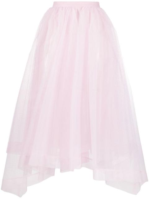 asymmetric-design tiered-skirt