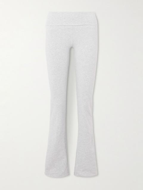 Stretch-Cotton Jersey Foldover Pants - Light Heather Grey Light gray