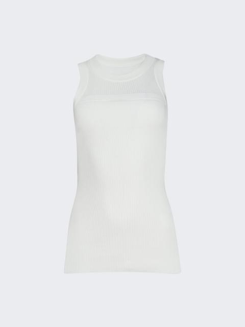 Cotton Knit Tank Top Off White
