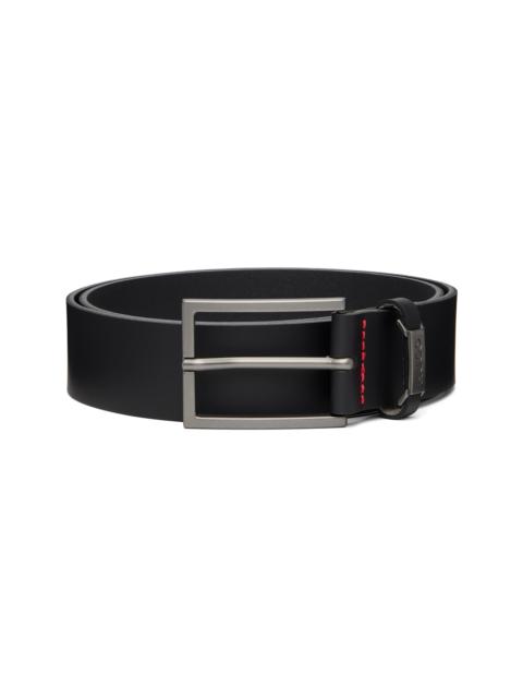 Black Logo-Keeper Buffalo Leather Belt
