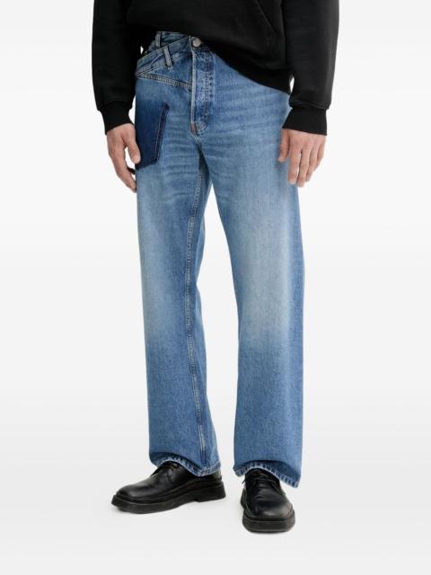 twisted-seams logo-print jeans