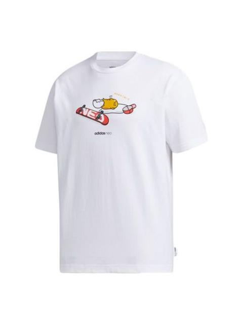 adidas neo Yellow Sports Short Sleeve White GL7213