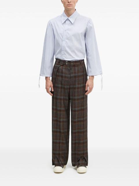Soe check-wrap apa753m trousers