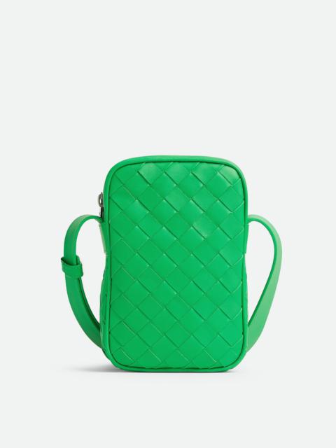 intrecciato zipped phone pouch