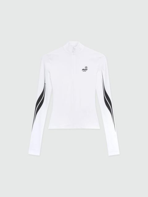 White lycra top with MSGM Race graphics