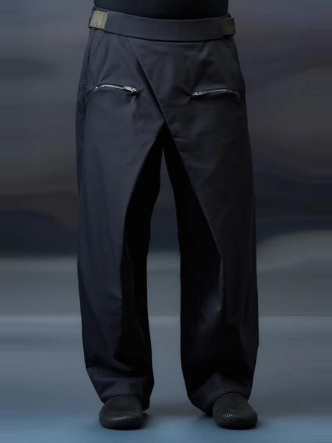 P65-CH Micro Twill Single Pleat Cargo Trouser Black