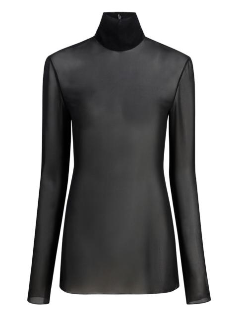 roll-neck long-sleeve top