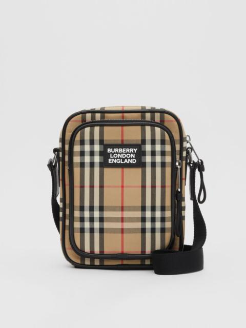 Vintage Check and Leather Crossbody Bag