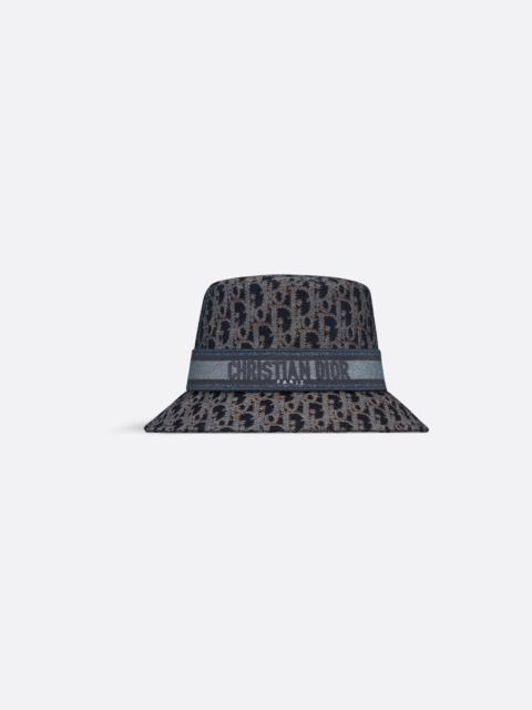 Dior Oblique Denim D-Bobby Small-Brim Bucket Hat