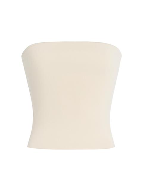 Exclusive Strapless Knit Top ivory