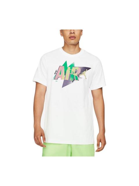 Air Jordan Casual Sports Basketball Breathable Training Short Sleeve White CZ8395-100