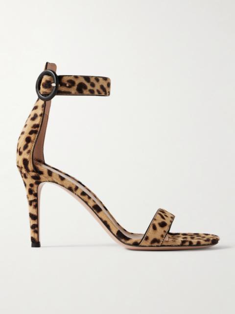Portofino 85 Leopard-print Pony Hair Sandals