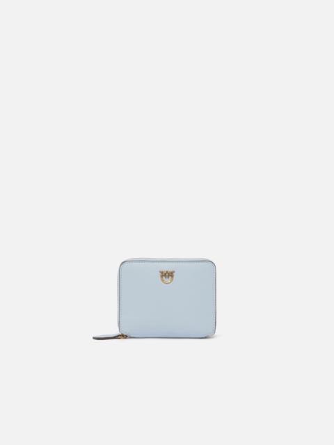 SQUARE LEATHER ZIP-AROUND PURSE