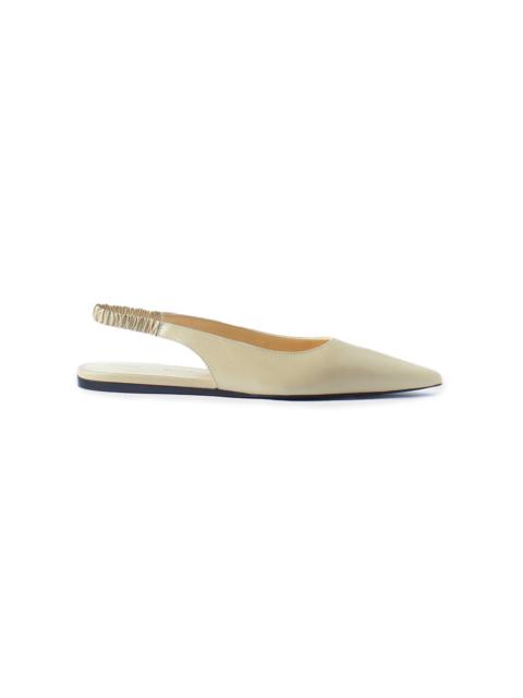 Spike Slingback Flats ivory