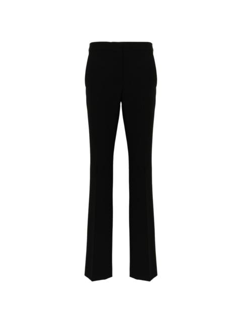 press-creased straight-leg trousers