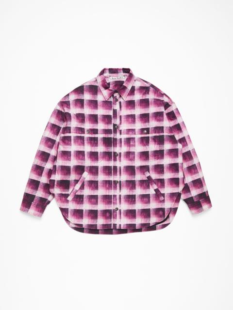 Check button-up shirt - Pink