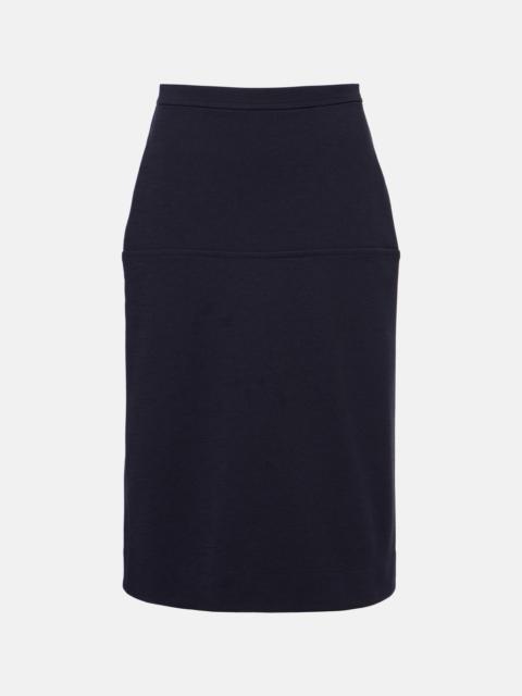 Paneled pencil skirt