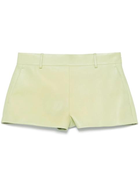 Embossed Leather Shorts