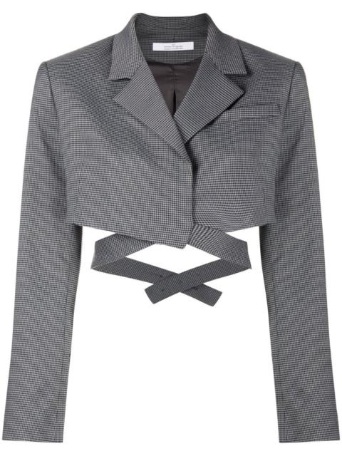 cropped wraparound blazer