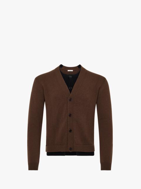 CONTRAST LAYERED CARDIGAN