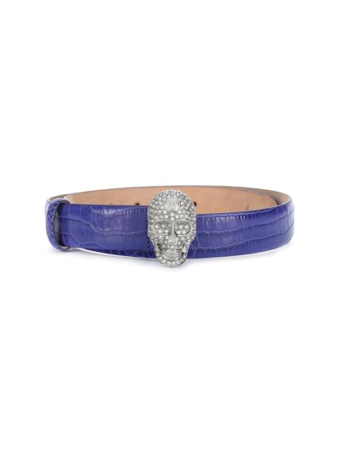 skull crystal belt