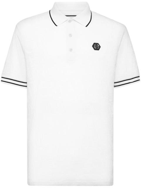 jacquard monogram polo shirt