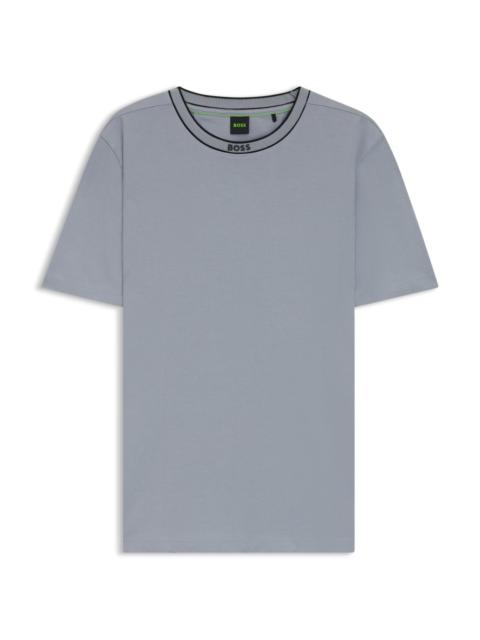 COTTON JERSEY T-SHIRT WITH STRIPED LOGO GRAPHIC