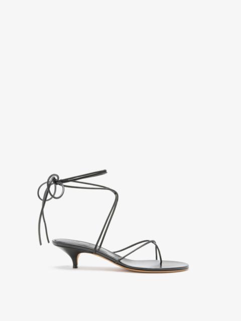 Slash Tie Sandals in Capretto Leather