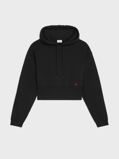 cropped hoodie IN cotton fleece